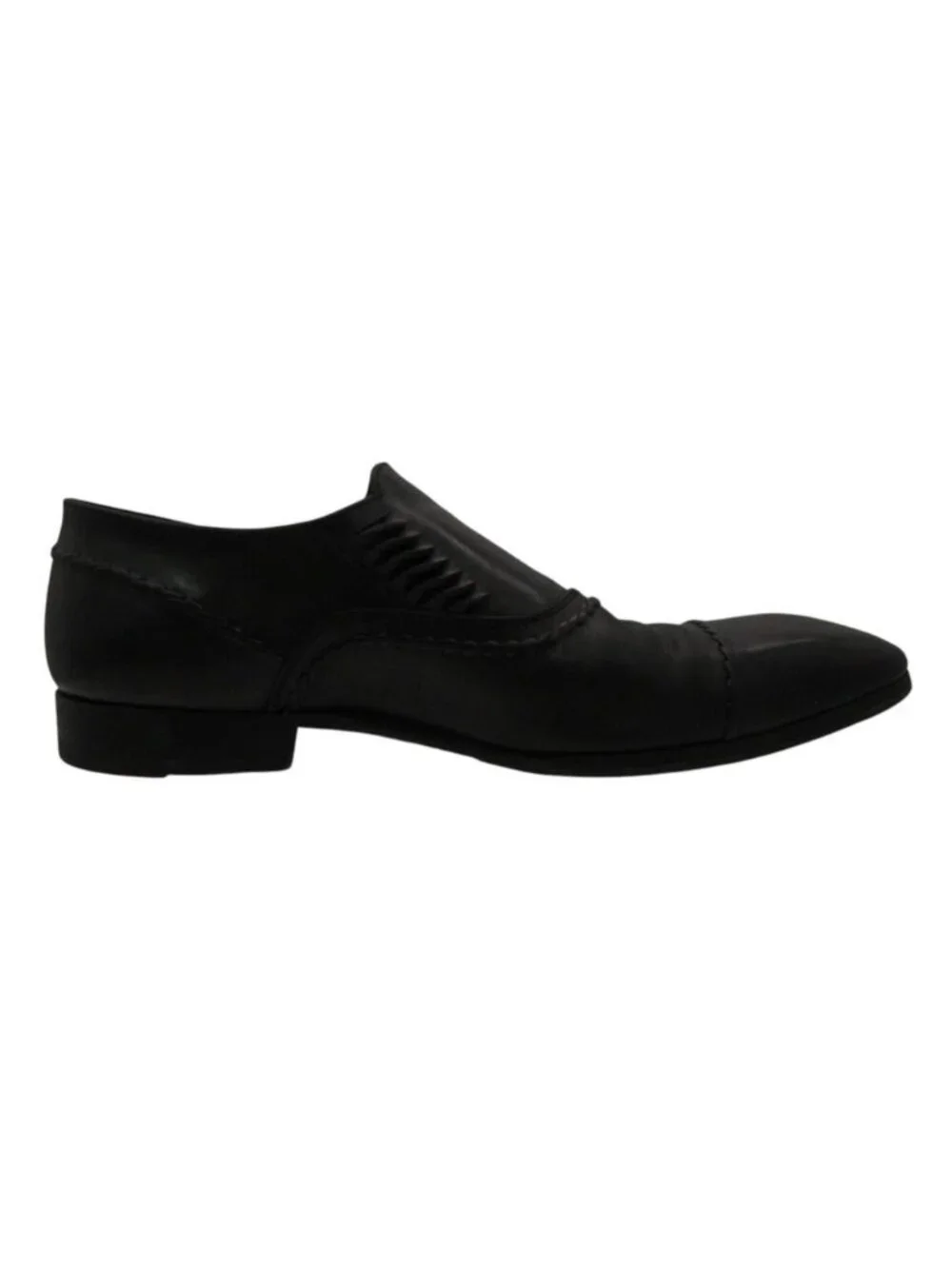 Louis Vuitton Dress Shoes Business Single Monk Strap Leather Black 6.5